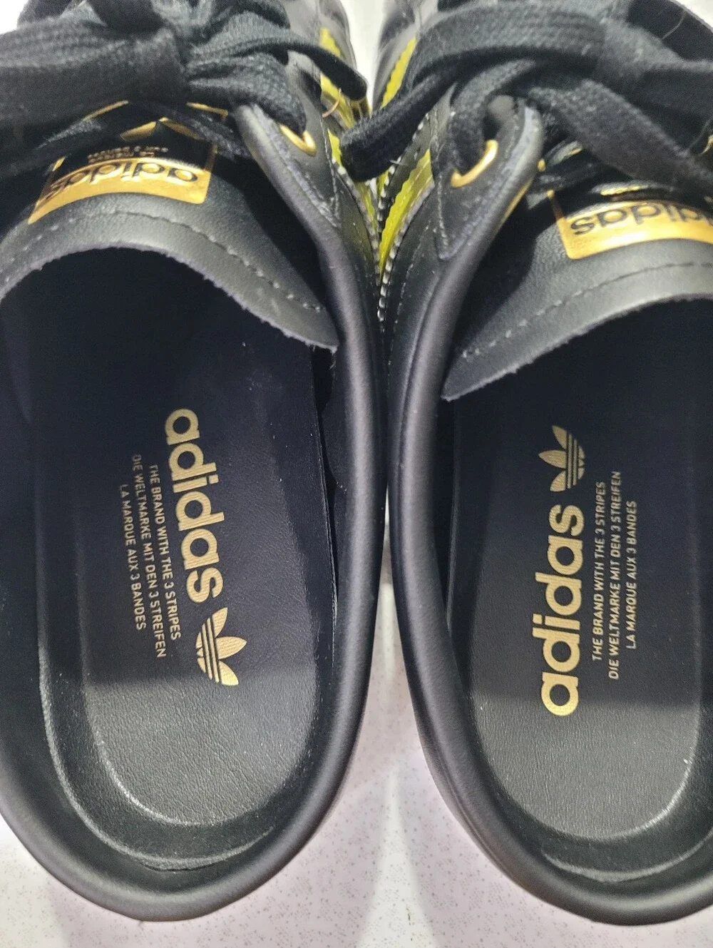 Adidas Superstar Mule Slip On Shoes Black Metallic Gold White Women's 7.5 Sneake